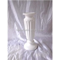 Small white candle stand, candlestick holder