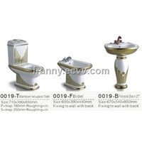 Washdown Two-piece Toilet,bidet,pedestal basin,0019