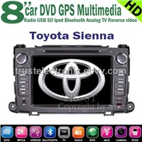 Wholesale Toyota Sinna car DVD GPS in dash stereo navigation player with 8inch touch screen factory