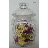 clear cylinder glass sugar shaker with lid TN05