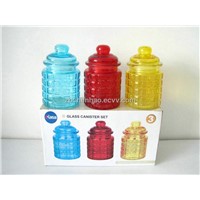 color sprayed glass jar