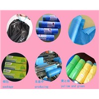 plastic garbage bag with colour box packaging