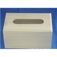 wood tissue box   wood box