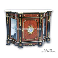 LUXURIOUS French Antique Louis XVI Credenza Vitrine with Gilt bronze amounted
