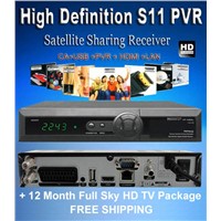 Skybox S11, 2012 New HD TV Receiver With V3 Remote Control + 12 Months Full Sky TV Package