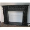 black marble fireplace mantel