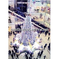 Giant Artificial outdoor Christmas tree, 13 to 50 feet tall,  PVC leaves