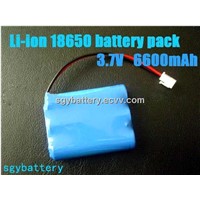 Li-Ion 18650 6600mAh 3.7V Battery Pack