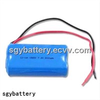 Li-Ion 18650 2000mAh 7.4V Battery Pack