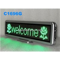 P4mm 16*96 Dots Green Color Indor LED Display Screen/Sign Message Display