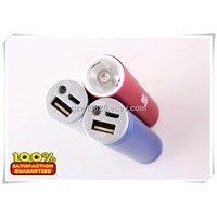 3 Colors Metal Case 2600mAh Portable Power Bank, with Torch Function, for Samsung Galaxy S2/S3