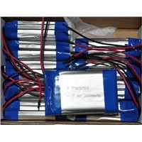 7.4V 2S 2000mAh Li Polymer Battery Packs 903759 For Pos Machine