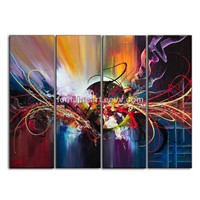 Abstract multi- panel hand made oil paintings, good quality, low price