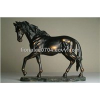 Antique bronze horse sculpture