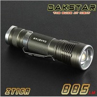 DAKSTAR ZT16A CREE XML T6 885LM Aluminum LED High Power Focusing 18650 Zoom rechargeable Flashlight