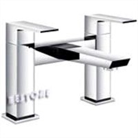 UK England British Double Handle Bath Filler Mixer, Faucet Deck-mounted