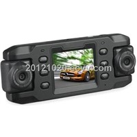 Dual Lens Car DVR GPS, Car Black Box with Dual Camera Wide Angle with GPS, 140 Degree A+Wide Angle