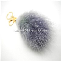 Exquisite fox  fur ball keychain