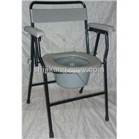 Folding commode chair
