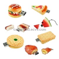 Hamburger USB PVC Food USB flash drive Rubber Food USB pen drive Food USB memory
