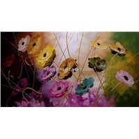 Hot sale beautiful flower oil painting, hand made Acrylic painting