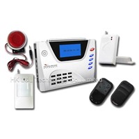 LCD type GSM &amp;amp;PSTN dual network alarm system