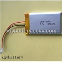 Li-polymer 584174 1850mAh 3.7V battery