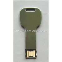 Metal Key-shaped USB Flash Disk,available for promotional USB Gift, Waterproof and Shockproof