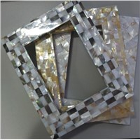 Mother of pearl shell mosaic photo frame