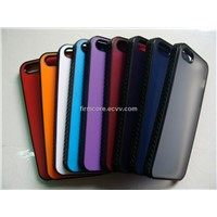 New Arrival PC/TPU Double Color Case for Apple iphone5--tyre veins