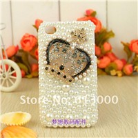 New Shiny Bling Rhinestone Crown Design Back Hard Case for Apple iphone 4 4s