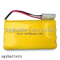 AA 700mAh 9.6V Ni-CD Battery Pack
