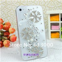 Nice winter snowflakes mobile phone transparent case for iphone christmas gifts