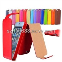 PU Cases for iPhone 5, flip case, waterproof, shock-proof, compact style