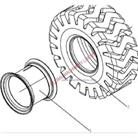 SDLG Wheel Loader LG953 RIM AND TYRE ASSEMBLY spare parts