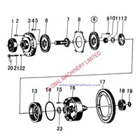 SDLG Wheel Loader LG953 TRANSMISSION 4TH SHAFT ASSEMBLY 2 spare parts