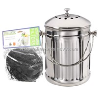 Stainless steel kitchen scrap can