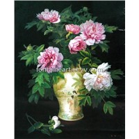 Still life oil painting, still flower painting on canvas for decoration