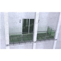 Top Mount Balustrade, Made of 304 Stainless Steel and Laminated Glass
