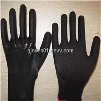 black latex coated work gloves LG1507-1