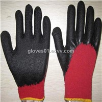 black latex coated working gloves LG1506-11