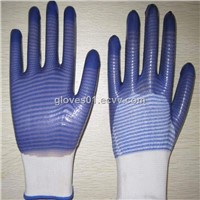 blue PVC coated working gloves PG1511-12