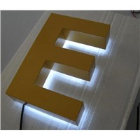Brush Stainless Steel Channel Letter with Back LED Lighting