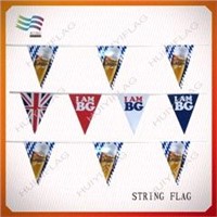 cheap triangle paper decorative string flags