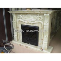 onyx carving fireplace