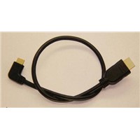 right angle HDMI A male to C male cable
