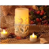 seahorse flameless wax candle