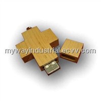 wooden cross usb memory stick for promotion