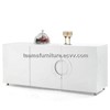 High gloss white lacquer wooden sideboard cabinet buffet cupboard with storage drawers