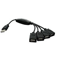 Premium Black 4 Ports  Shape 2.0  USB Hub